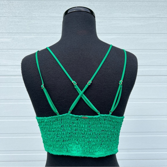 NWOT PINK Victoria's Secret Lace Longline Bralette in Kelly Green, L - Picture 4 of 14